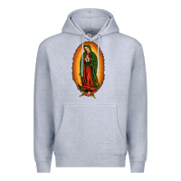 Heather Grey our lady of Guadalupe Premium Hoodie - JahusDesignShop