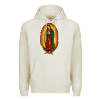 Oatmeal Heather our lady of Guadalupe Premium Hoodie - JahusDesignShop