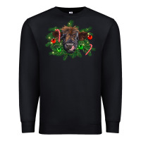 Black Christmas highland calf Premium Sweatshirt - RanaPortraitStore