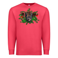 Cardinal Christmas highland calf Premium Sweatshirt - RanaPortraitStore