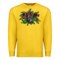 Lemon Christmas highland calf Premium Sweatshirt - RanaPortraitStore