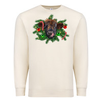 Sandshell Christmas highland calf Premium Sweatshirt - RanaPortraitStore