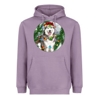 Lavender husky and farm ornament Heavyweight Hoodie - RanaPortraitStore