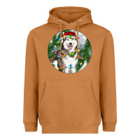 Meerkat husky and farm ornament Heavyweight Hoodie - RanaPortraitStore