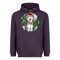 Plum husky and farm ornament Heavyweight Hoodie - RanaPortraitStore