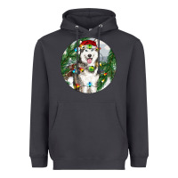 Husky And Farm Ornament Heavyweight Hoodie | Teevron