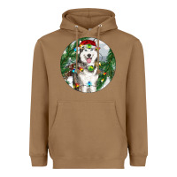 Toasted Coconut husky and farm ornament Heavyweight Hoodie - RanaPortraitStore