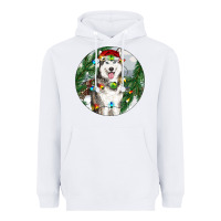 White husky and farm ornament Heavyweight Hoodie - RanaPortraitStore