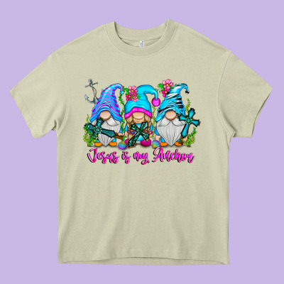 Jesus Is My Anchor Heavy Core Tee Designed By Cowhidedigitalart