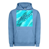 Pigment Pebble Blue fish and sea seamless pattern Urban Hoodie - BundleAndBundleShop