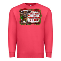 Cardinal all i want for christmas is a cow highland calf Premium Sweatshirt - RanaPortraitStore