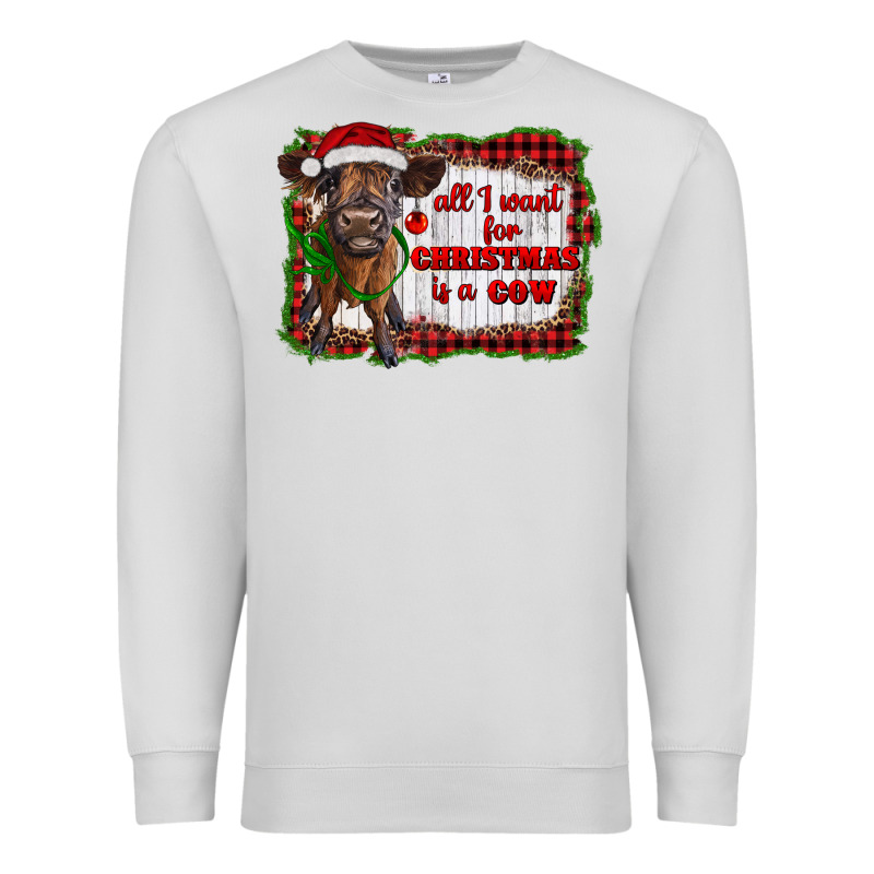 All I Want For Christmas Is A Cow Highland Calf Premium Sweatshirt by RanaPortraitStore | Teevron