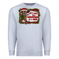 Heather Grey all i want for christmas is a cow highland calf Premium Sweatshirt - RanaPortraitStore
