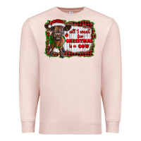Pale Pink all i want for christmas is a cow highland calf Premium Sweatshirt - RanaPortraitStore