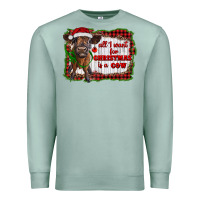 Seafoam all i want for christmas is a cow highland calf Premium Sweatshirt - RanaPortraitStore