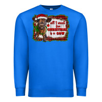 True Royal all i want for christmas is a cow highland calf Premium Sweatshirt - RanaPortraitStore