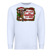 White all i want for christmas is a cow highland calf Premium Sweatshirt - RanaPortraitStore
