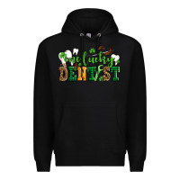 Black st patricks day one lucky dentist Premium Hoodie - AdoDesignShop