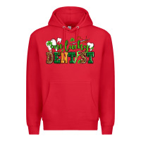 Red st patricks day one lucky dentist Premium Hoodie - AdoDesignShop
