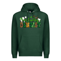 Sports Green st patricks day one lucky dentist Premium Hoodie - AdoDesignShop