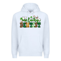 White st patricks day one lucky dentist Premium Hoodie - AdoDesignShop