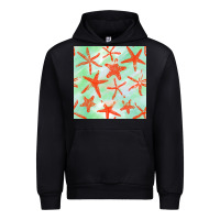 Black starfish seamless pattern Urban Hoodie - BundleAndBundleShop