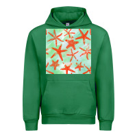 Emerald starfish seamless pattern Urban Hoodie - BundleAndBundleShop