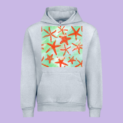 Starfish Seamless Pattern Urban Hoodie Designed By Bundleandbundleshop
