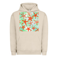 Pigment French Oak starfish seamless pattern Urban Hoodie - BundleAndBundleShop