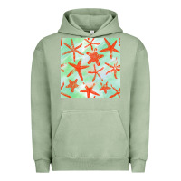 Pigment Oil Green starfish seamless pattern Urban Hoodie - BundleAndBundleShop