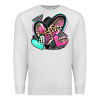 Oatmeal Heather race hearts Premium Sweatshirt - Zillion Design Studio