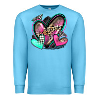 Ocean Blue race hearts Premium Sweatshirt - Zillion Design Studio