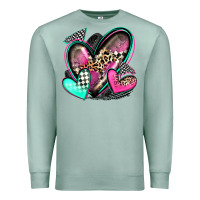 Seafoam race hearts Premium Sweatshirt - Zillion Design Studio