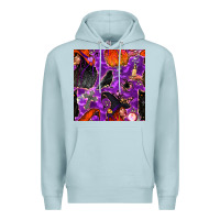 Blue Mist halloween witch seamless pattern Premium Hoodie - BundleAndBundleShop