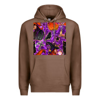 Chestnut halloween witch seamless pattern Premium Hoodie - BundleAndBundleShop