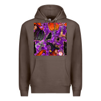 Coffee halloween witch seamless pattern Premium Hoodie - BundleAndBundleShop