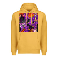 Mustard halloween witch seamless pattern Premium Hoodie - BundleAndBundleShop