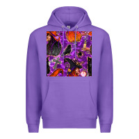 Purple halloween witch seamless pattern Premium Hoodie - BundleAndBundleShop