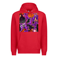 Red halloween witch seamless pattern Premium Hoodie - BundleAndBundleShop