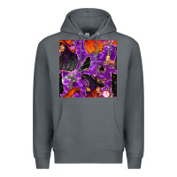 Rock halloween witch seamless pattern Premium Hoodie - BundleAndBundleShop