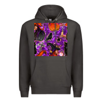 Smoke halloween witch seamless pattern Premium Hoodie - BundleAndBundleShop