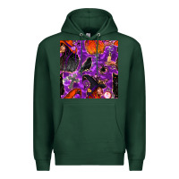 Sports Green halloween witch seamless pattern Premium Hoodie - BundleAndBundleShop