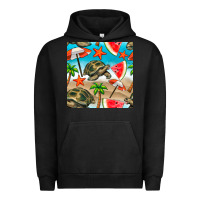 Pigment Black tortoise watermelon beach seamless pattern Urban Hoodie - BundleAndBundleShop