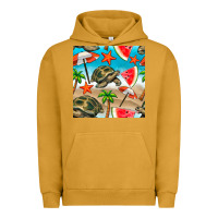 Pigment Peanut Butter tortoise watermelon beach seamless pattern Urban Hoodie - BundleAndBundleShop