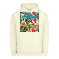 Pigment Pistachio tortoise watermelon beach seamless pattern Urban Hoodie - BundleAndBundleShop