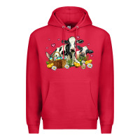 Cardinal easter cows with chicks Premium Hoodie - AdoDesignShop