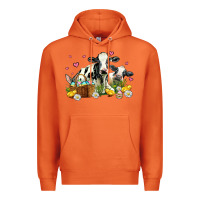 Carrot easter cows with chicks Premium Hoodie - AdoDesignShop
