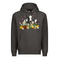 Smoke easter cows with chicks Premium Hoodie - AdoDesignShop