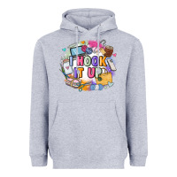 Heather Grey i hook it up  sewing Heavyweight Hoodie - Zillion Design Studio
