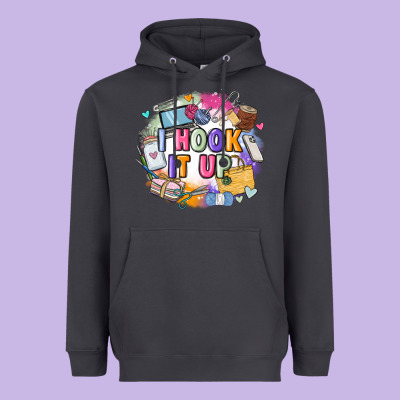 I Hook It Up  Sewing Heavyweight Hoodie Designed By Zillion Design Studio